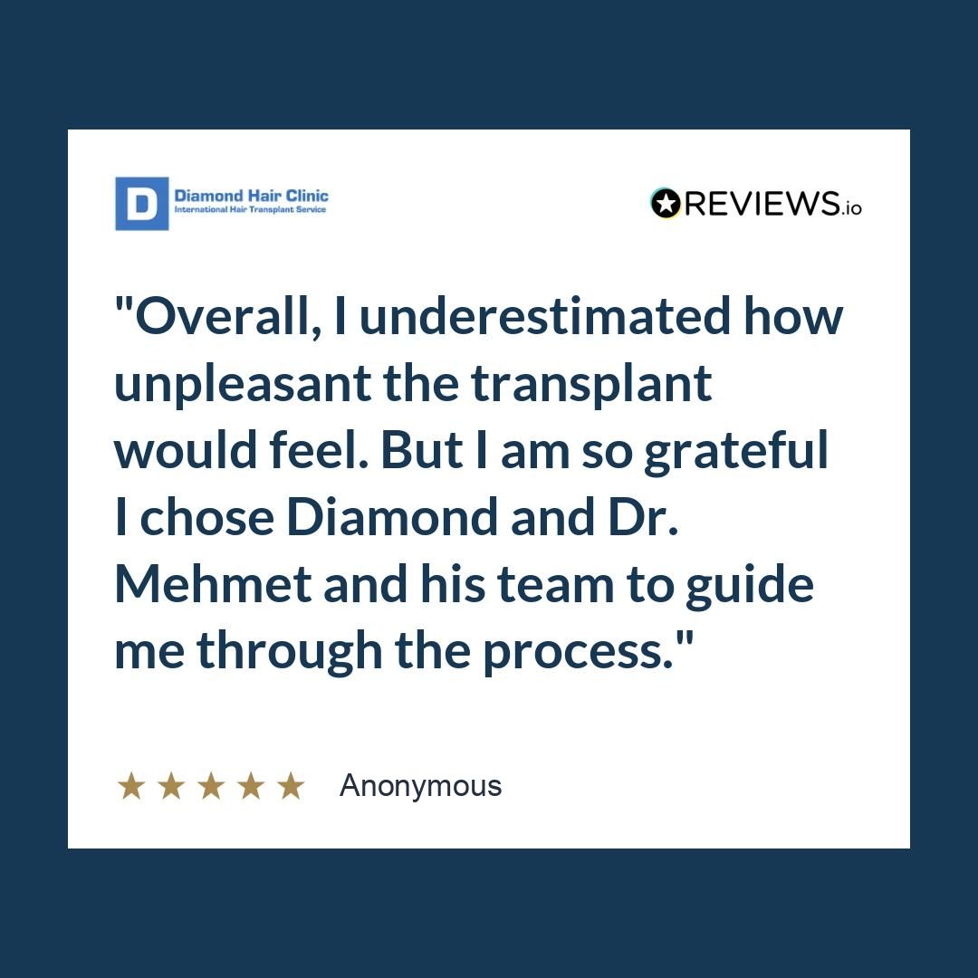 Overall, I underestimated how unpleasant the transplant would feel. But I am so grateful I chose Diamond and Dr. Mehmet and his team to guide me through the process.