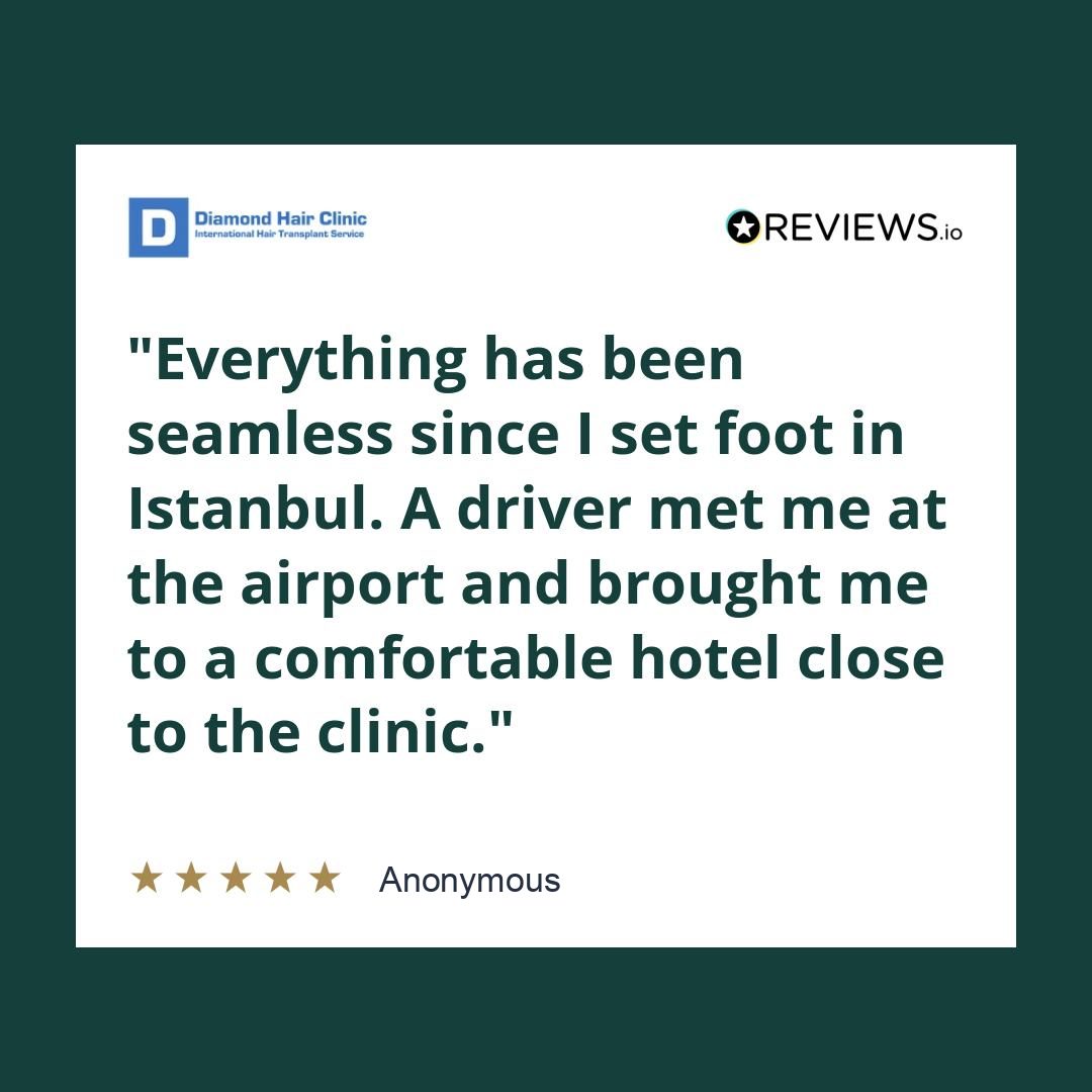 Everything has been seamless since I set foot in Istanbul. A driver met me at the airport and brought me to a comfortable hotel close to the clinic.