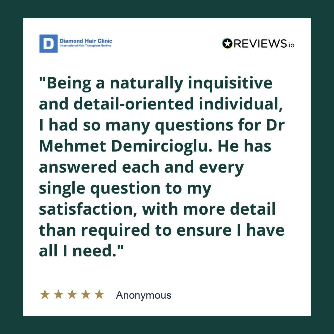Being a naturally inquisitive and detail-oriented individual, I had so many questions for Dr Mehmet Demircioglu. He has answered each and every single question to my satisfaction, with more detail than required to ensure I have all I need.