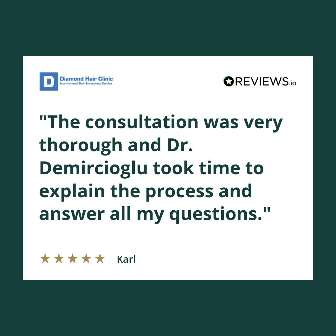 The consultation was very thorough and Dr. Demircioglu took time to explain the process and answer all my questions.