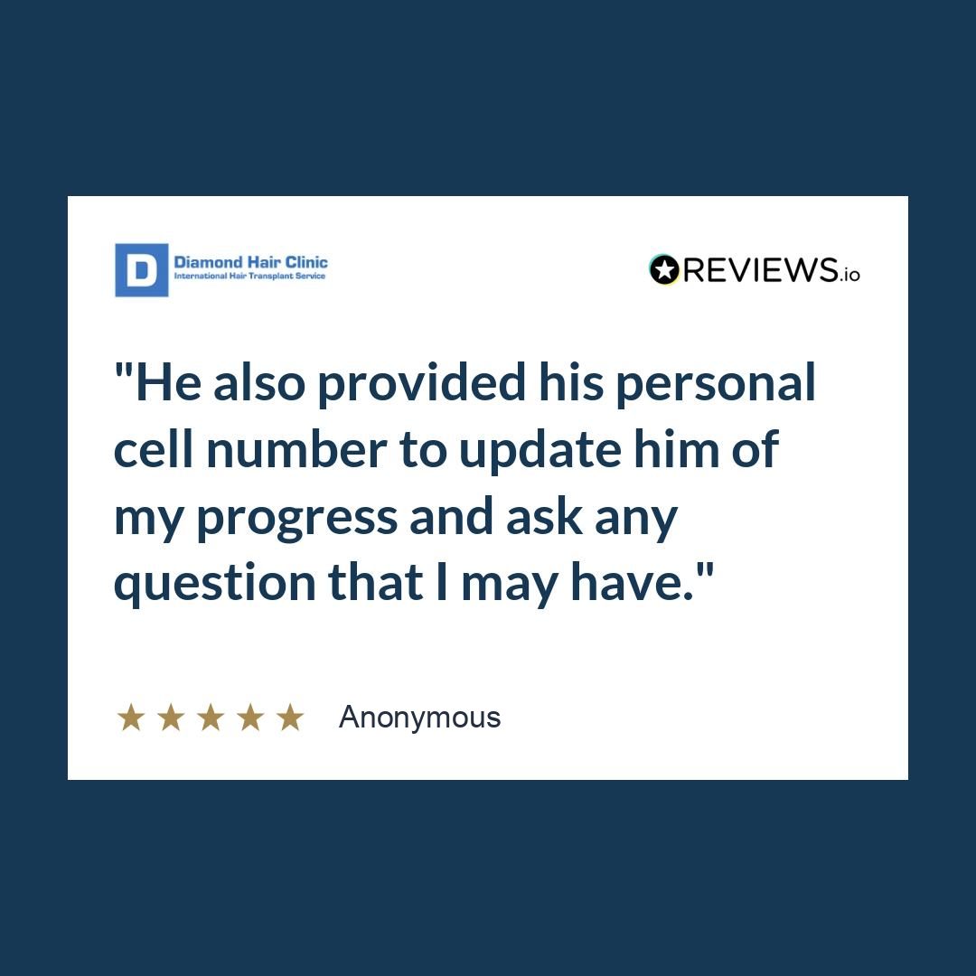 He also provided his personal cell number to update him of my progress and ask any question that I may have.