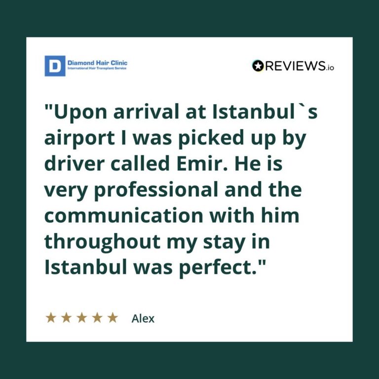 Patient review: Upon arrival at Istanbul`s airport I was picked up by driver called Emir. He is very professional and the communication with him throughout my stay in Istanbul was perfect.