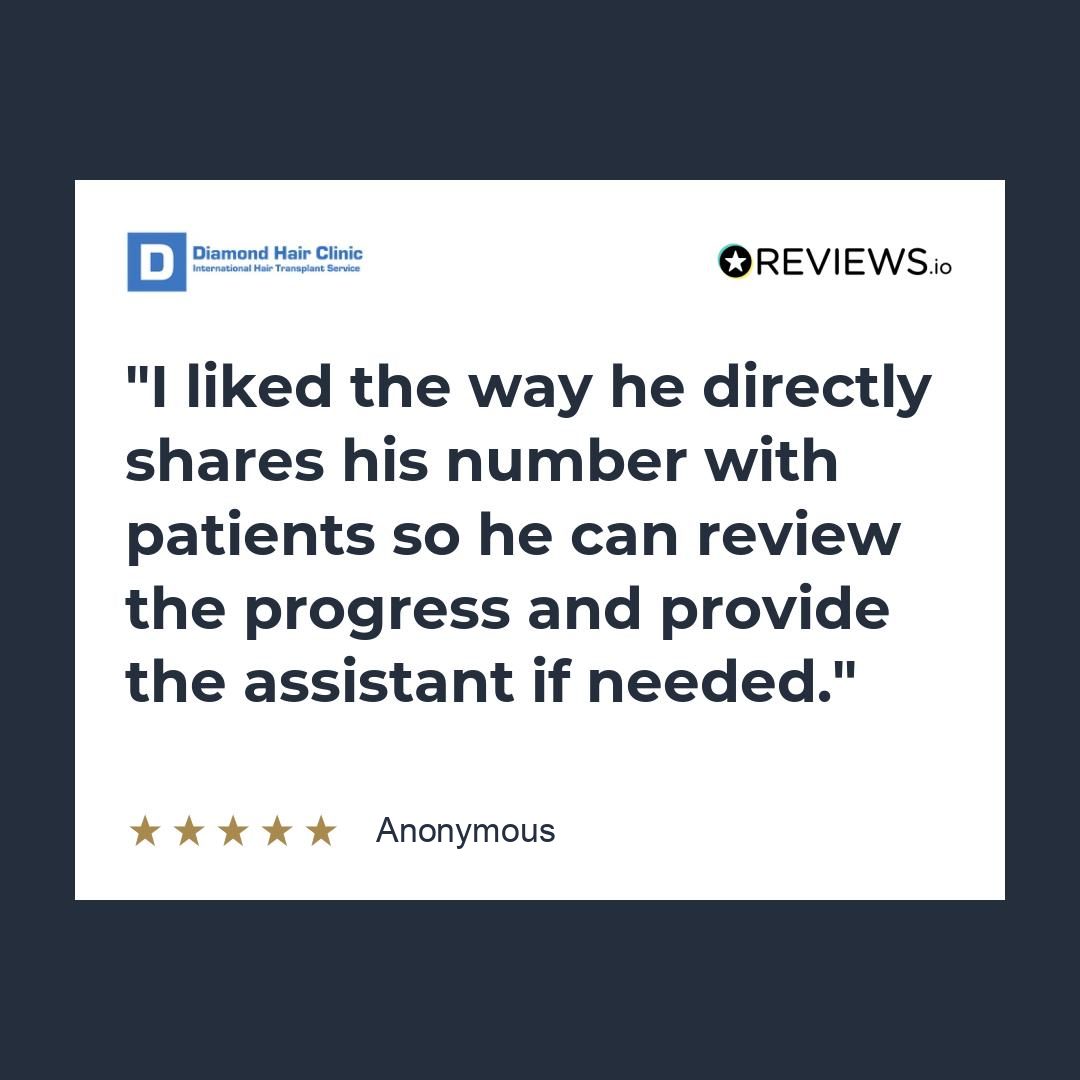 I liked the way he directly shares his number with patients so he can review the progress and provide the assistant if needed.