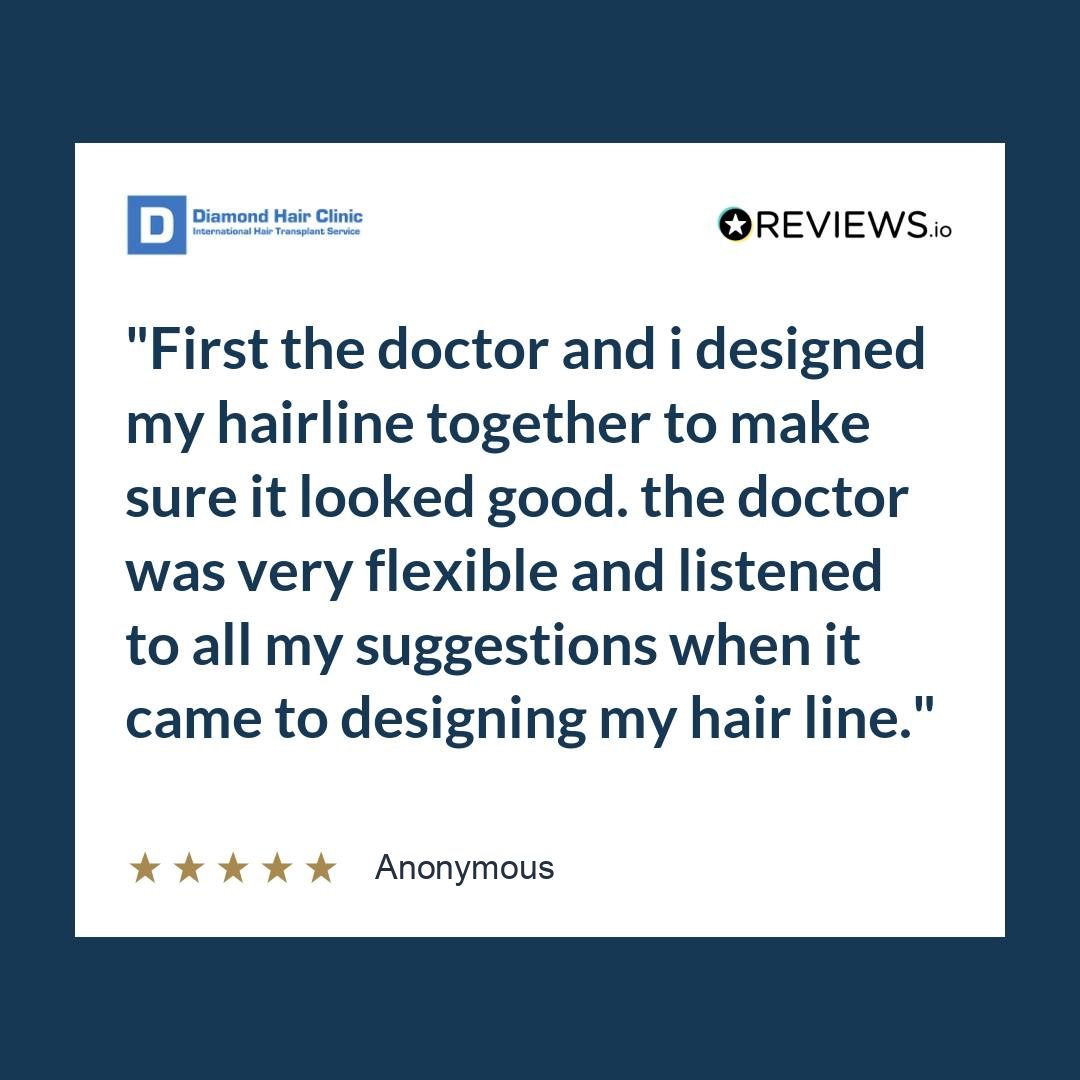 first the doctor and i designed my hairline together to make sure it looked good. the doctor was very flexible and listened to all my suggestions when it came to designing my hair line.