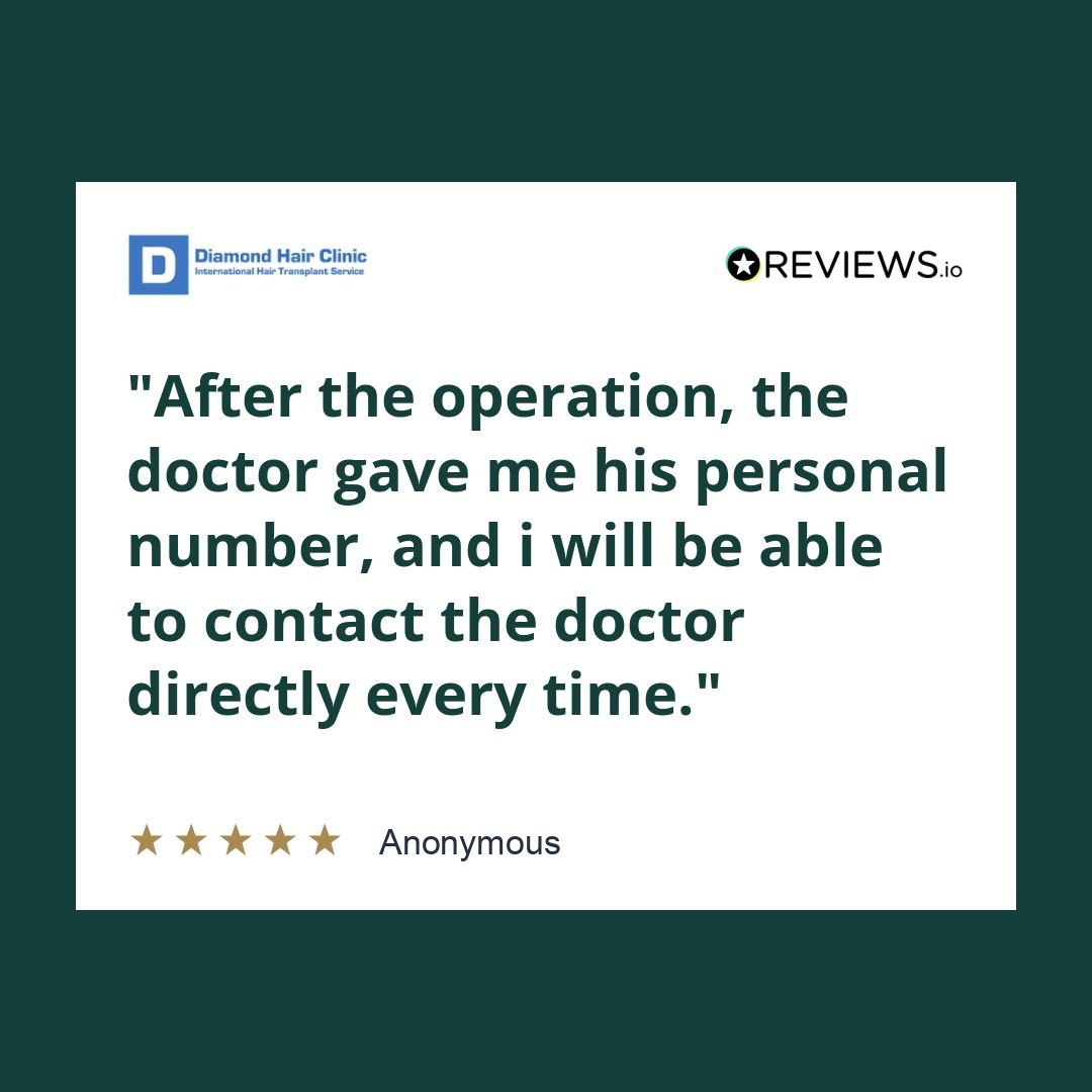after the operation, the doctor gave me his personal number, and i will be able to contact the doctor directly every time.