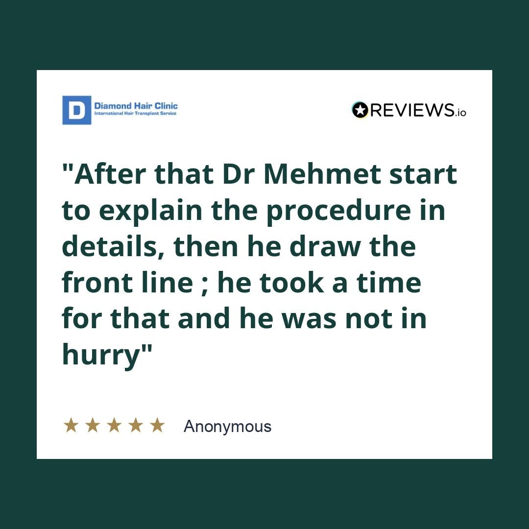 After that Dr Mehmet start to explain the procedure in details, then he draw the front line ; he took a time for that and he was not in hurry