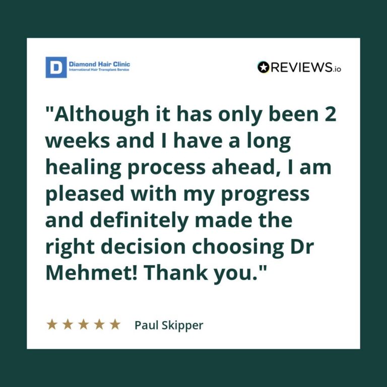 Patient review: Although it has only been 2 weeks and I have a long healing process ahead, I am pleased with my progress and definitely made the right decision choosing Dr Mehmet! Thank you.