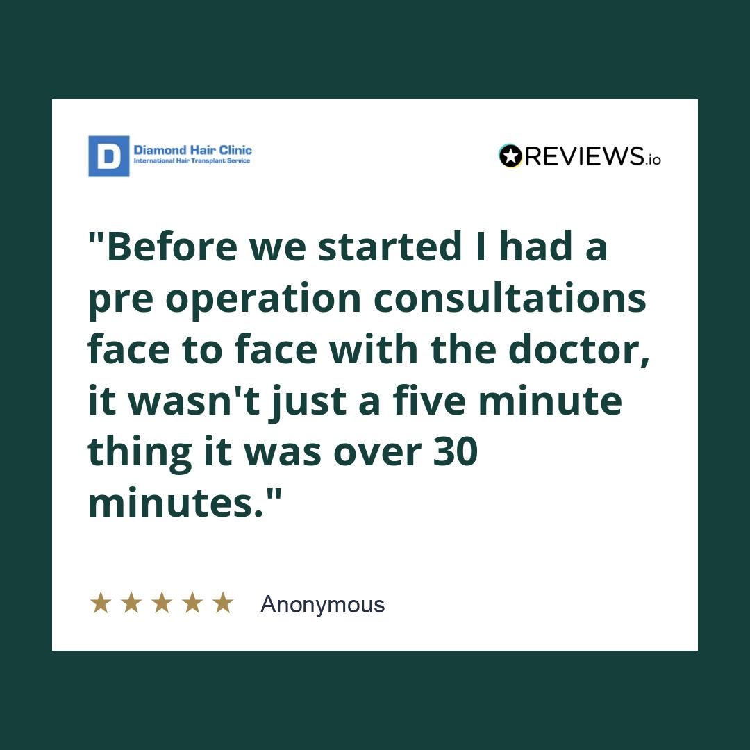 Before we started I had a pre operation consultations face to face with the doctor, it wasn’t just a five minute thing it was over 30 minutes.