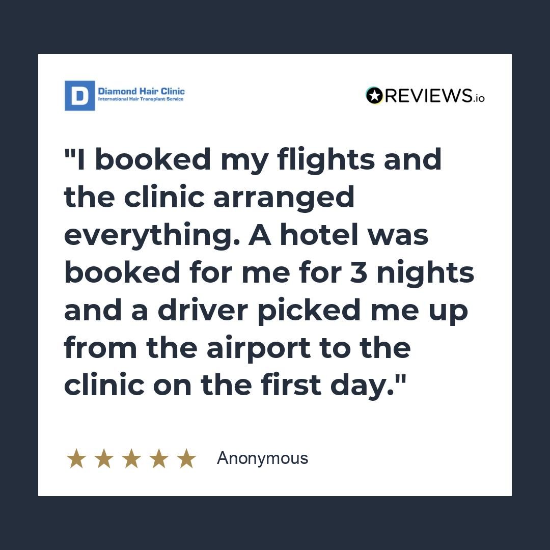 I booked my flights and the clinic arranged everything. A hotel was booked for me for 3 nights and a driver picked me up from the airport to the clinic on the first day.