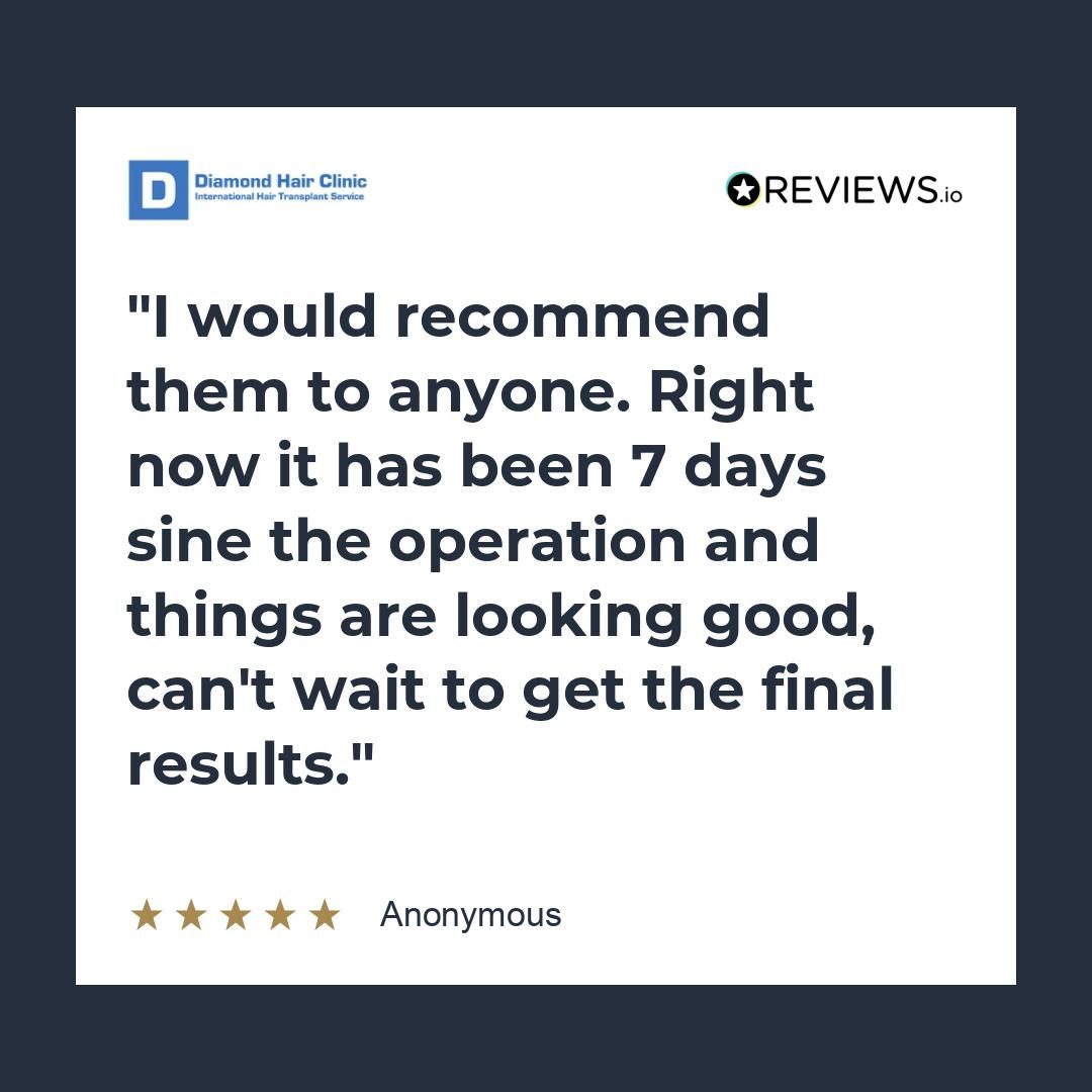 I would recommend them to anyone. Right now it has been 7 days sine the operation and things are looking good, can't wait to get the final results.
