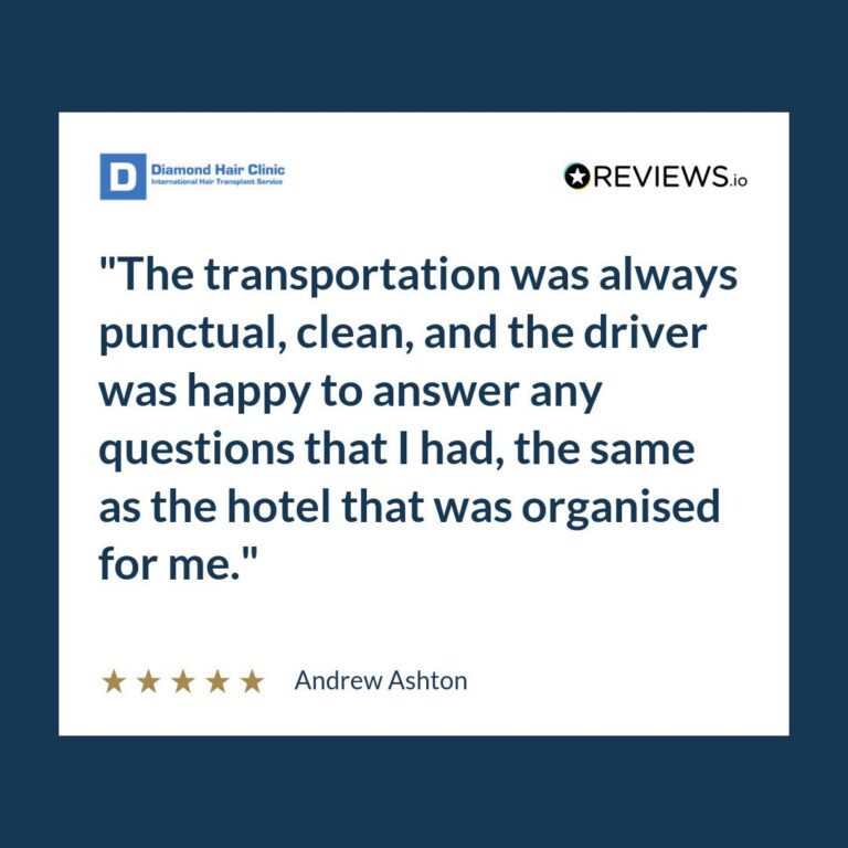Patient review: The transportation was always punctual, clean, and the driver was happy to answer any questions that I had, the same as the hotel that was organised for me.