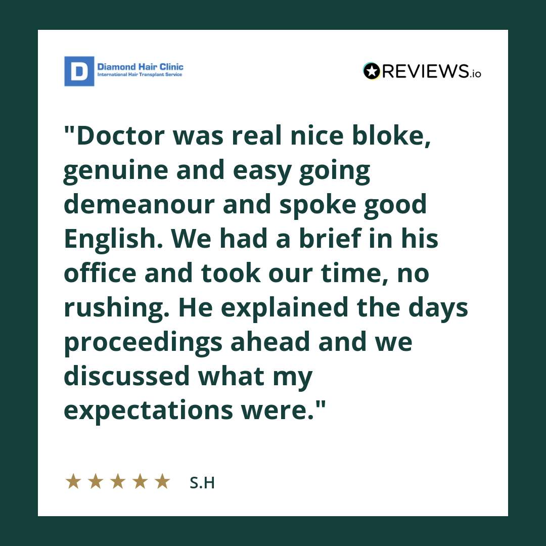 Doctor was real nice bloke, genuine and easy going demeanour and spoke good English. We had a brief in his office and took our time, no rushing. He explained the days proceedings ahead and we discussed what my expectations were.