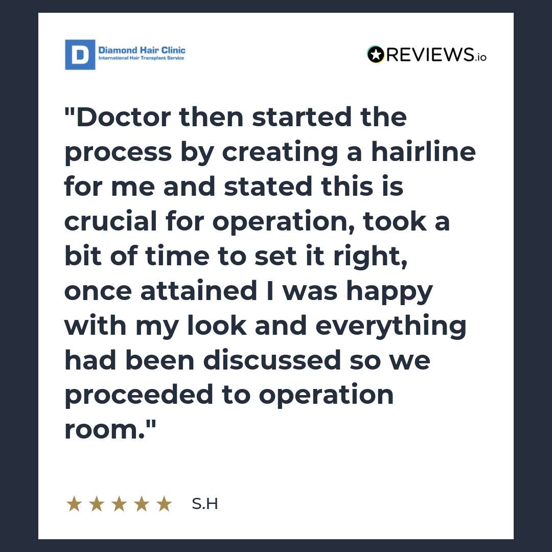 Doctor then started the process by creating a hairline for me and stated this is crucial for operation, took a bit of time to set it right, once attained I was happy with my look and everything had been discussed so we proceeded to operation room.