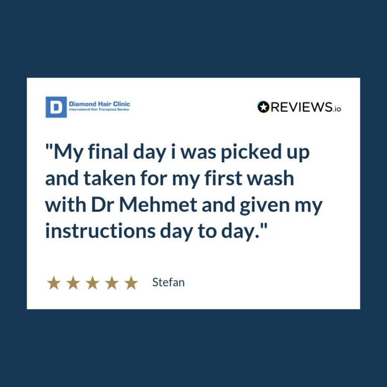 Patient review: My final day i was picked up and taken for my first wash with Dr Mehmet and given my instructions day to day.