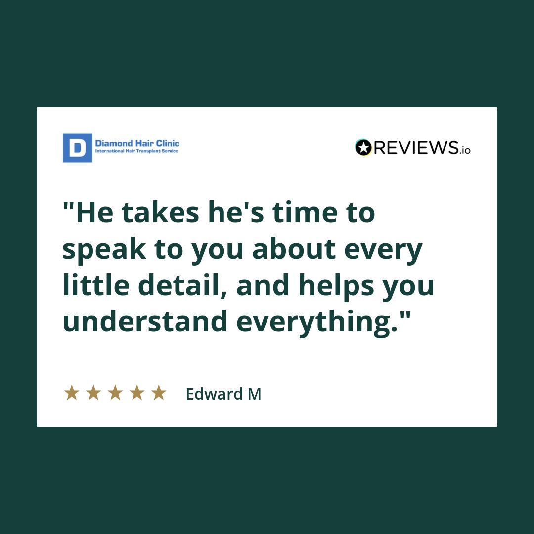 He takes he’s time to speak to you about every little detail, and helps you understand everything.