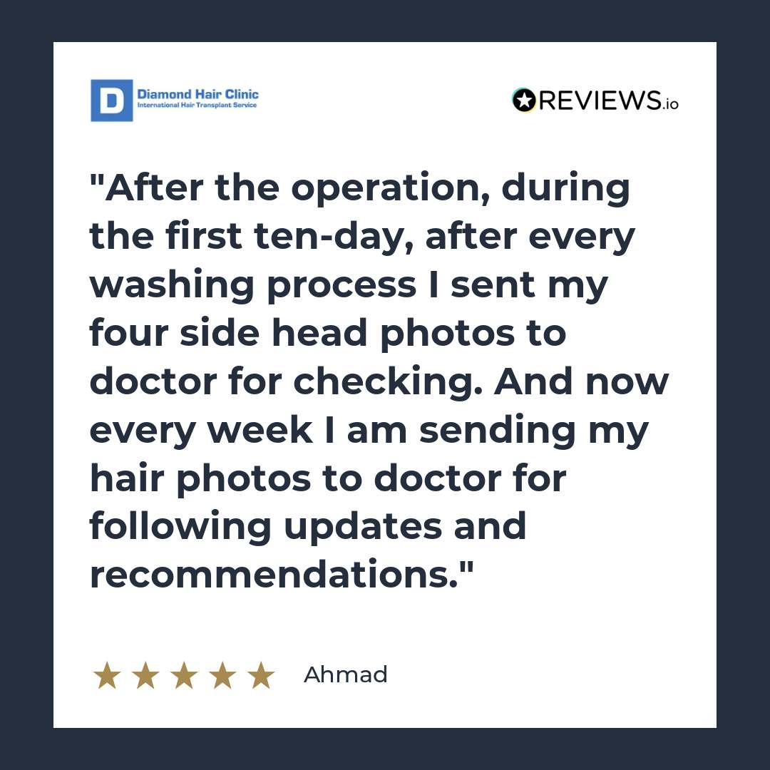 After the operation, during the first ten-day, after every washing process I sent my four side head photos to doctor for checking.
And now every week I am sending my hair photos to doctor for following updates and recommendations.